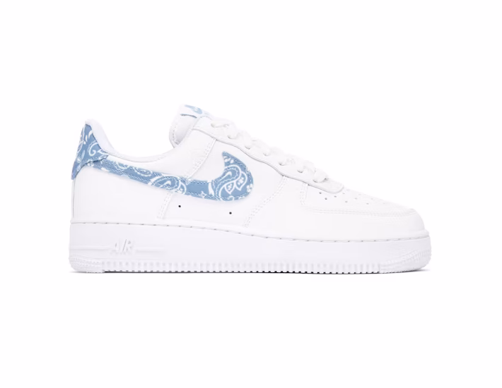 Nike Air Force 1 Low '07 Essential White Worn Blue Paisley
