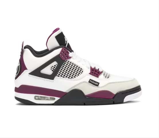 Air Jordan 4 x PSG White Neutral Grey Bordeaux