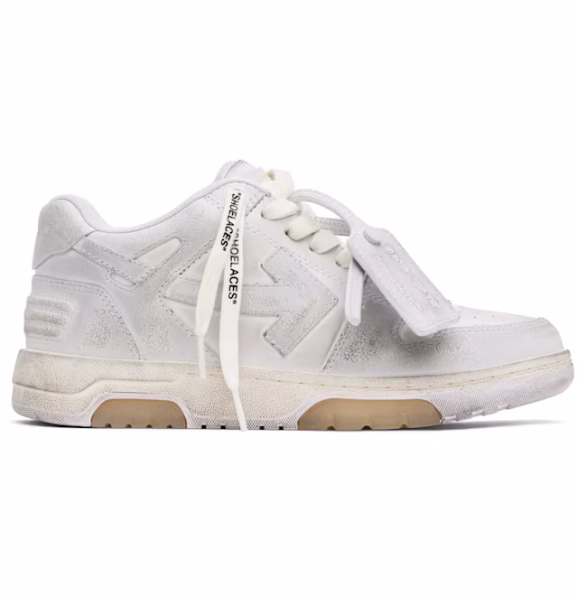 Off-White Gray 'Out Of Office' Vintage Leather Sneakers