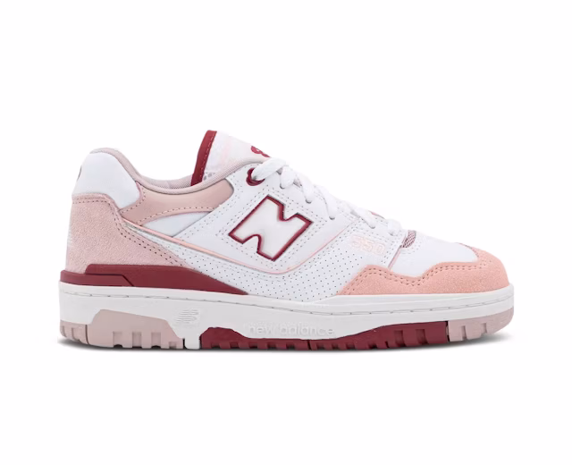 New Balance 550 White Scarlet