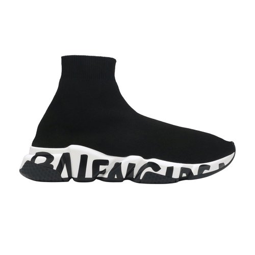 Balenciaga Speed Trainer Graffiti - Black White