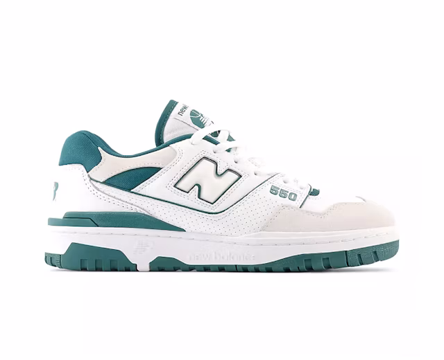 New Balance 550 White Vintage Teal